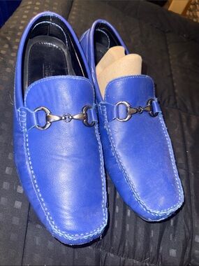Unlisted Royal Blue Men's Leather Bit Loafers